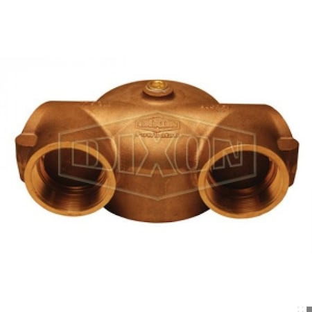 Dixon The Right Connection Concealed Reversible Angle Siamese Body, 2 2-1/2 x 5 in, FNPT, Brass, Domesti 90CREV5025